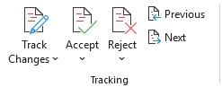 Track, accept or reject changes in Word
