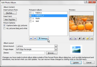 Remove a picture from a photo album