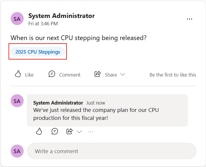 Click the topic pill to open its page.
