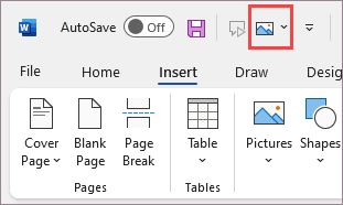 Command added to the Quick Access Toolbar