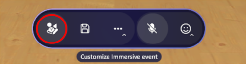 Screenshot highlighting the editor in an Immersive event space.