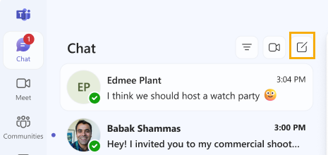 Search bar with profile pictures and names