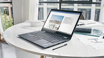 A laptop with a Word document open