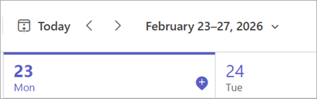 Change month and year in top left of page