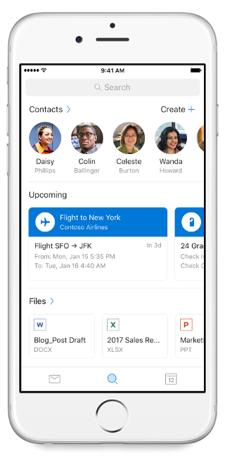Searching in Outlook Mobile