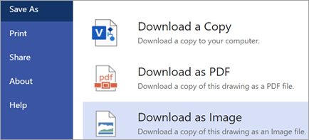 Shows Download as Image option