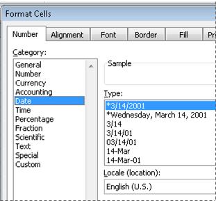 Format Cells dialog box
