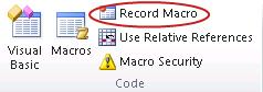 Record Macro