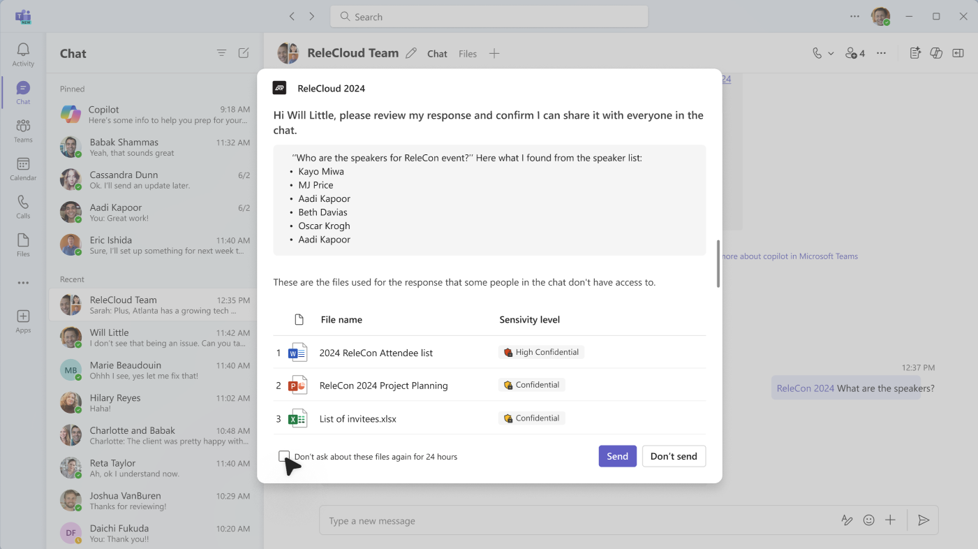 Screenshot showing confirmation dialog for asker   to check if the response is safe to be posted.
