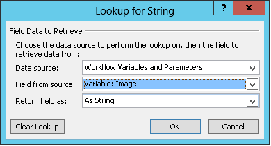 Email String in Image Workflow