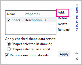 Add Shape data set