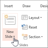 New slide button