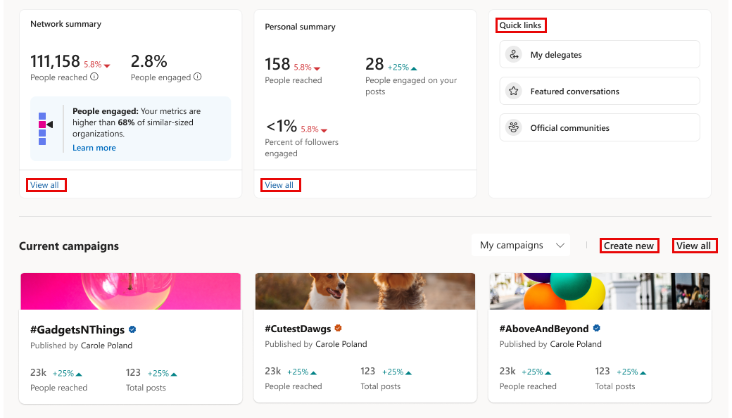 The Comms activity clearinghouse